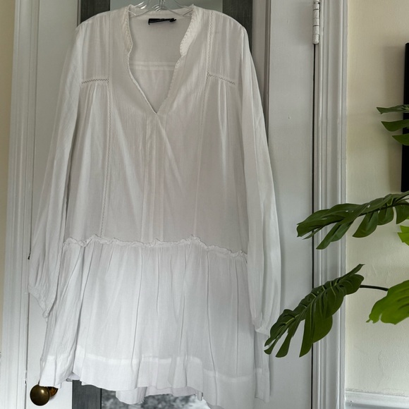 Tuckernuck Pomander Place White Ophelia Mini Dress Coverup Coastal Minimalist - Picture 3 of 11